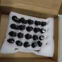 ECCPP 12x1.25 Lug Bolts Shank 28mm Black Wheel Bolts M12x1.25 Wheel Studs with 1 Key fits for 2013-2016 for Dodge for Dart 2014-2018 for Jeep for Cherokee 2015-2018 for Jeep for Renegade 20 Pieces