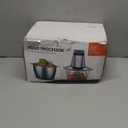 KOIOS Food Processor, 500W Electric Food Chopper with 2 Bowls (8 Cup+8 Cup) & 2 Bi-Level Blades&, Small Electric Grinder Meat Processor for Nuts, Meat, Onion, Garlic, Baby Food, Black