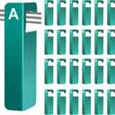 Sayglossy 25 Pcs A-y Alphabet Dividers PVC Hanging Index Tabs Dividers with Hooks 6x1.7 Inch for Classroom, Library & Office File Organization