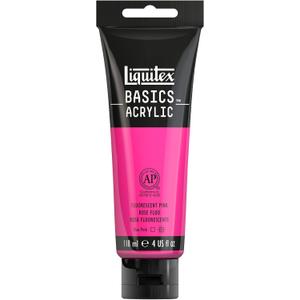 Liquitex BASICS Acrylic Paint, 118ml (4-oz) Tube, Fluorescent Pink