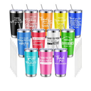 iAOVUEBY 12 Set Employee Appreciation Gifts Bulk, Christmas Gifts for Coworkers Teachers Nurses, 20 OZ Inspirational Stainless Steel Tumbler Makeup Bags Pen Thank You Gift For Women Men Team Staffs