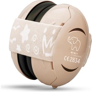 Schallwerk  Mini+ Baby Ear Muffs  Infant Noise Cancelling Headphones, Toddler Ear Protection, Baby Headphones for Noise (Coffee Brown)