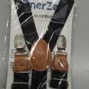 INNERZEN 2 Pieces Dog Diaper Suspenders, for Female and Belly Band for Male, Prevent Diapers from Falling Off,Suspender for Dog in Heat/Period(Black&Purple,S/M)