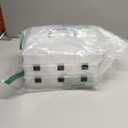 MyGift 11 Inch Clear Plastic Storage Box Container, Arts and Crafts Sewing Supplies Organizer Case with Black Accents, 24 Customizable Compartments, and 6 Drawers with Removable Dividers