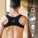 Posture Corrector for Women and Men, Adjustable Back Brace for Spine Alignment and Posture Support, Upper Back Pain Relief, Comfortable and Effective Back Brace for Better Posture (Black)