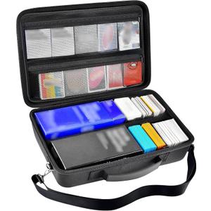 Trading Card Case Storage Box for 2700+ Cards. Deck Boxes Travel Organizer Holder Compatible with TCG/for Topps Baseball Sports/for C.A.H/for UNO/for MTG/for Yu-Gi-Oh Games -Black