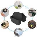 OKeanu Sponge Holder for Kitchen Sink, Silicone Sink Saddle Caddy Organizer Rack, Sponges Holder Over Faucet, Hanging Kitchen Organizer Accessories Rack Basket-Black