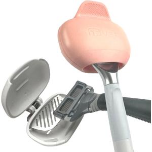 Haven Clip On Razor Protector for Men and Women - Premium Razor Covers Designed to Last - 2 pack (White and Coral)