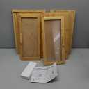 BMOSU Double-Layer Large Bread Box with Cutting Board for Kitchen Countertop Bread Box With Frosted Glass Window Bamboo Bread Box(Natural)