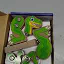 Coogam Build Your Own Dinosaurs Toy, Snap Together Building Dinosaurs Playset, Wooden STEM Take Apart Dinosaur Builder, Montessoi Fine Motor Building Toy Gift for 3 4 5 Years Old Kids, Small