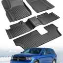Custom Fit 4 Pcs Floor Mats for Dodge Durango 2011-2015 - All-Weather Rubber Mats & Liners, Heavy Duty Car Interior Protection for SUV, Weather-Resistant & Easy to Clean