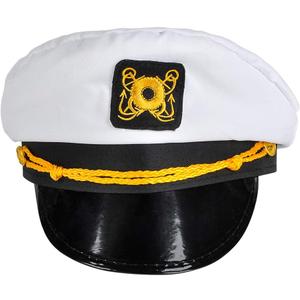 Rhode Island Novelty White Captain's Hat, 2 Pack