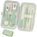 Aceoce Manicure Set Business Gifts Handheld Sized, Nail Clippers Set Tools Luxurious Manicure Set Professional Stainless Steel Nail Clippers with Travel Case for Men Women Teens Parents Colleagues (Mint Green)