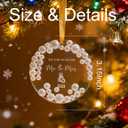 2 x Premium Wedding Gifts for Couples 2025 Mr and Mrs Bridal Shower Newlywed Couple Crystal Glass First Christmas Married Ornament (Galss Mr & Mrs-Ring)