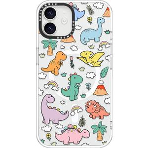 for iPhone 12 Case/iPhone 12 Pro Case,Compatible with MagSafe,Cute Design Dinosaur Print Pattern,Magnetic Shockproof Protective Mag Safe Clear TPU Bumper Cases Cover for Women Girls