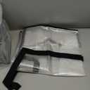 6 Pack-Extra Large Heavy Duty Moving Bags - Waterproof Storage Totes with Handles & Zippers, Foldable for College Dorm, Storage (Clear)