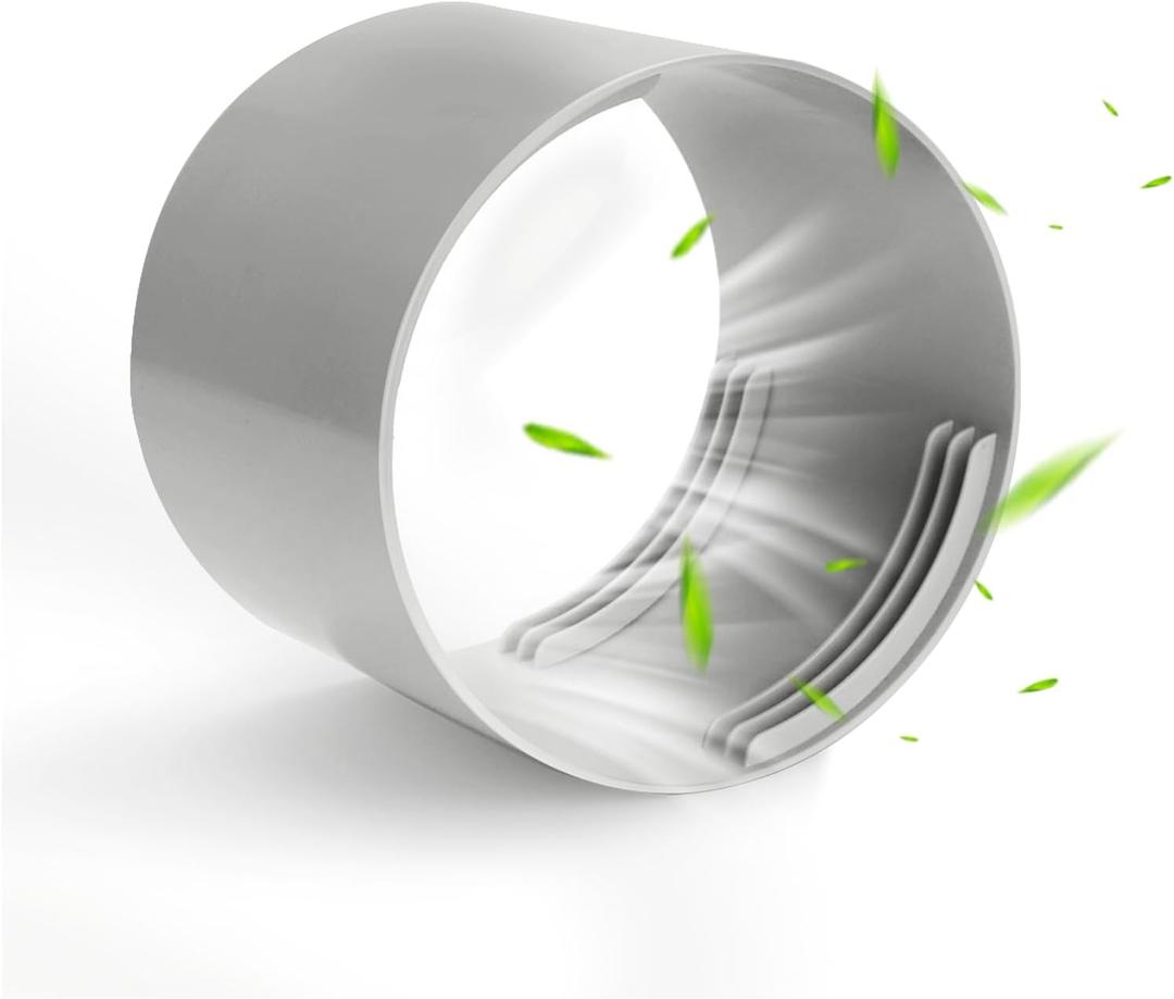 5.1 inch Portable Air Conditioner Hose Connector, Mobile AC Unit 5.0" Vent Pipe Coupler Coupling Extension, Universal Fits Clockwise and Counter-Clockwise Thread Exhaust Hose