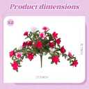 Ammyoo Artificial Fake Azalea Flowers for Outdoor Spring Decoration, Faux Silk Flower for Summer UV Resistant Look Real Plants for Garden Yard Porch Walkway Indoor Decor, 2PCS