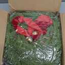 8Pcs Cabinet Wreaths for Kitchen 7.9 Inch Christmas Wreath With Red Ribbon And Cedar Red Berries,Mini Christmas Wreaths For Cabinets Windows Chairs Decor Christmas Candle Rings For Table Decor