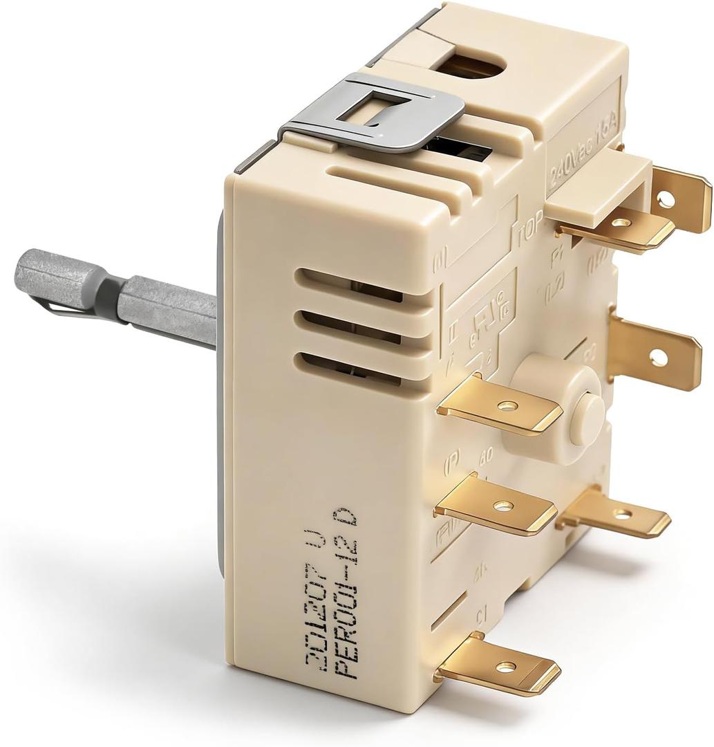 DG44-01006B PER001-12D Dual Burner Infinite Switch - Compatible with Samsung Range/Oven Surface Element Control, Fits for Samsung NE59J7750WS NE58K9850WS NE59M4310SS
