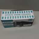 GRENFU Stove Knob Covers for Child Safety (5 + 1 Pack) Gas Stove Knob Covers with Strong Adhesive Double-Sided Tape Oven Knob Covers for Child Safety Prevent Kids & Pets from Turning on Stoves Black