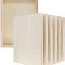 Bright Creations Canvas Boards for Painting - 9 x 12 in, Natural Wood, 6-Pack, Unfinished Deep Cradle - for DIY Wood Panel Signs & Painting Crafts