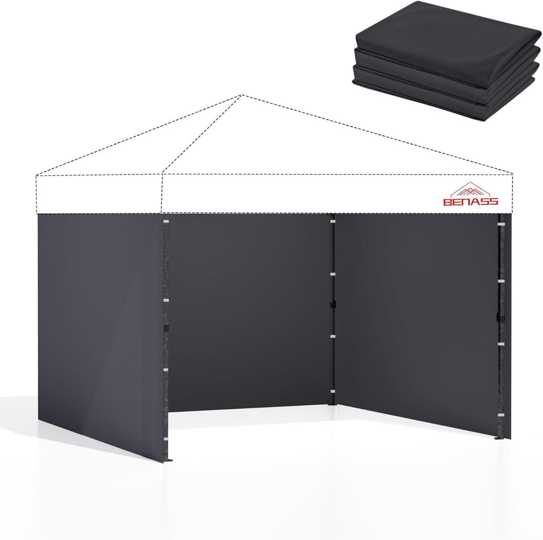 Replacement Sidewalls for 10x10 Pop Up Canopy with 1" Velcro Strip (3 Pack, Grey)