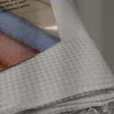 AmazerBath White Waffle Shower Curtain, 36x72 Inches, Fabric Stall Curtain With Waffle Weave, Hotel Quality Bathroom Shower Curtains