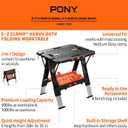 Pony Portable Folding Work Table, Workbench & Sawhorse