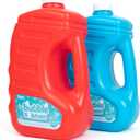 Darice 2 Pack 128oz Bubble Solution Refill for Bubble Machines & Blowers - Easter, Weddings, Birthdays, Outdoor - 4 Big Bubble Wands Included - Non-Toxic Safe for Toddlers & Kids, Colors May Vary