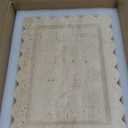 Luxury Beige Travertine Tray with Scalloped Edge, 11"x8" Rectangle Vanity Tray for Bathroom & Kitchen Counter, Decorative Organizer Tray for Dresser, Coffee Table, Home Décor