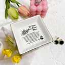 Bonus Mom Gifts from Daughter Trinket Dish Tray Unique Gifts for Bonus Mom Birthday Mother's Day Thanksgiving Day Christmas To The Best Bonus Mom Ring Tray for Jewelry