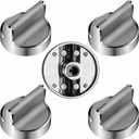 W10594481 Gas Range Stove Knobs Replacement (5 Pack) for Whirlpool Stove/Oven WCG97US0DS00 WCG97US6DS00, Cooktop Control Knobs Replaces WPW10594481 3281332 PS11756644