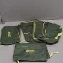 8 Piece Expandable Packing Cubes Set with Hanging Waterproof Toiletry Bag - Compression Travel Organizers for Airplane Essentials, Lightweight Luggage Storage for Carry On Suitcase (Green)