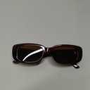 JASPIN Rectangle Sunglasses for Women Men Trendy Y2k Retro 90s Sun Glasses UV Protection Cool Square Frame (Brown)