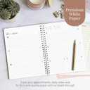 Rileys 2025 Weekly Planner - Typographic Annual & Monthly Agenda Planner, Flexible Cover, Notes Pages, Twin-Wire Binding (8 x 6 inch, Pink)