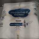 MooMee Bedding Duvet Cover Set 100% Washed Cotton Linen Like Textured Breathable Durable Soft Comfy (Solid Off White, Cal King 104"x98")