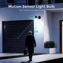 3 Pack Motion Sensor Light Bulbs, 12W(100W Equivalent) Motion Detector Light Bulb, Dusk to Dawn E26 Led Emergency Lightbulbs Indoor Outdoor for Porch Garage Hallway