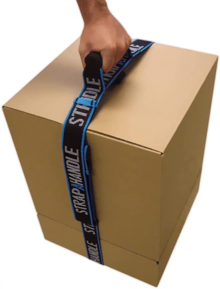 8 Carry Strap with Handle | Adjustable Belt | Easy, Safe, Secure, Lifting, Moving, Carrying Heavy Boxes, Groceries | Best Luggage Strap (Strap-A-Handle 8ft. Length, 50lb. Capacity)