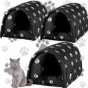 3 Pcs 16.5" x 12"x 11" Cat House for Outdoor Waterproof Insulated Feral Stray Cat House Foldable Tent Shelter Pet Beds for Winter Outdoor Puppy Wild Animal