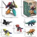 Dinosaur Transform Robot 5 in 1 Take Apart Toys Set for boy Kid Age 3 4 5 6 7 8 Years Old Construction Building DIY with Drill Tool Kit Best Gift for Birthday Christmas Easter