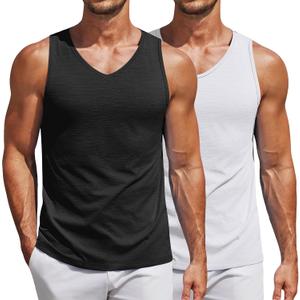 COOFANDY Men's Workout Tank Tops Sleeveless Muscle Gym Shirt Bodybuilding Tee (XL)