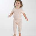 MON CHOU Organic Cotton Baby Pants - 100% Pima Cotton - Lightweight and Breathable Infant Pants for All Seasons (Brown)