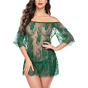 Avidlove Women Chemises Lace Smock Lingerie Mini Babydoll 2XL