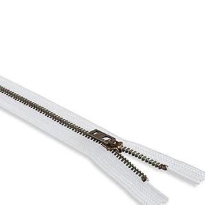 Set of 11 White Metal Zippers – 8 Inch Sewing Zippers for Crafts, Clothing, and DIY Projects