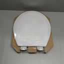 BEMIS 500EC 390 Toilet Seat with Easy Clean & Change Hinges, 1 Pack Round, Cotton White