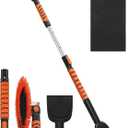 Ordenado 43" Snow Brush and Ice Scraper - Extendable Snow Scrapers and Cleaner for Car Windshield, 180 Pivoting Window Snowbrush with Foam Grip, Long Winter Broom Brushes for SUV, Truck, Auto Vehicle