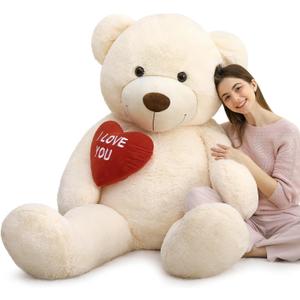 MaoGoLan Big Teddy Bear 5 Feet Tall - I Love You Red Heart Giant Stuffed Animal for Girlfriend, Boyfriend, Wife, Lover - Valentine's, Anniversary, Birthday