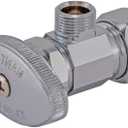 Eastman Multi-Turn Angle Stop Valve with Nut and Sleeve, 3/8 Inch OD x 5/8 Inch OD, Chrome Plate, 48290LF