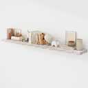 Acovy 72 Inch Floating Shelves, 9.3" Deep Floating Shelf Wall Mounted, 72" Wall Shelves, Rustic Deep Bookshelf, Large Display Shelves & Storage Shelves for Bedroom, Living Room, Rustic, Set of 1